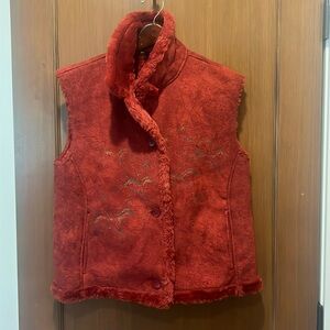 Faux suede vest